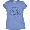 imageWomens All City Snowball Fight Champion 1988 T Shirt Funny Winter Snow Graphic Vintage TeeLight Heather Blue