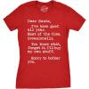 Womens Dear Santa I’ll Buy My Own Stuff T Shirt Funny Tee for Ladies(Red)