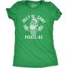 Womens Jolly Ol Saint Pickle-As T Shirt Funny Christmas Santa Pickle Graphic Tee(Heather Green)