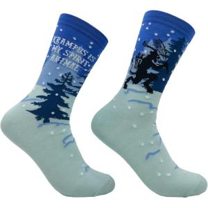 Crazy Dog T-Shirts Sarcastic Womens Christmas Socks with Funny Designs Sassy Footware for The Holidays(Krampus Spirit Animal)