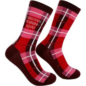 Crazy Dog T-Shirts Sarcastic Womens Christmas Socks with Funny Designs Sassy Footware for The Holidays(Xmas Morning)