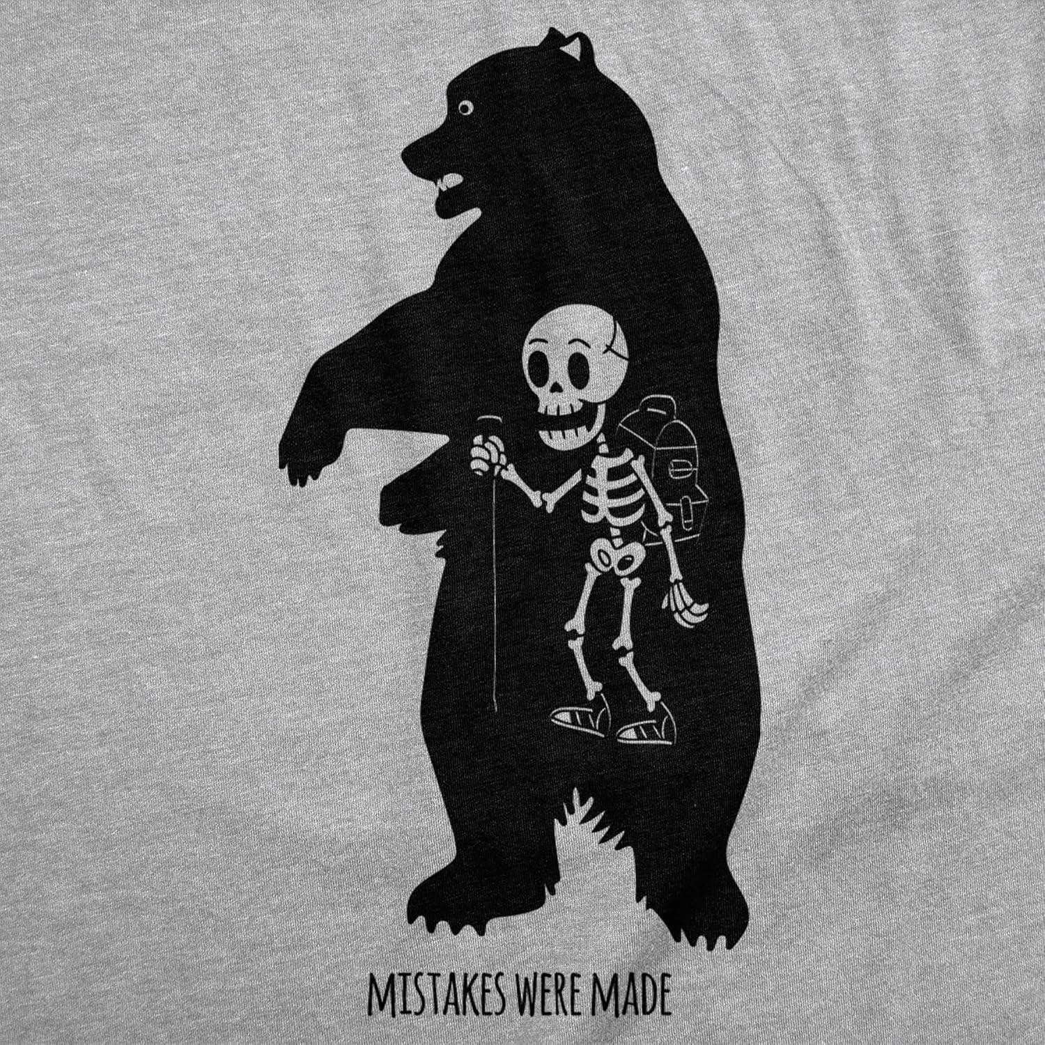 imageMens Funny T Shirts Mistakes were Made Sarcastic Bear Attack Tee for Men