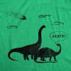 Mens Santa Dinosaurs T Shirt Funny Xmas Dino Meteor Extinction Joke Tee for Guys(Heather Green – Santa)