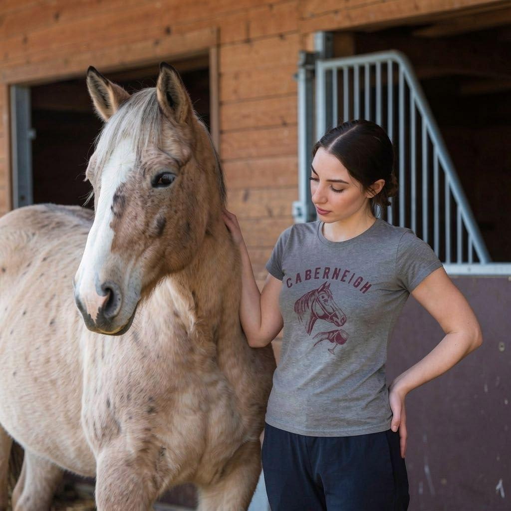 imageWomens Caberneigh T Shirt Funny Horse Lover Wine Sarcastic Party Novelty TeeDark Heather Grey