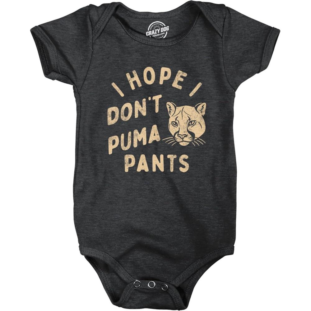 imageCrazy Dog TShirts I Hope I Dont Puma Pants Baby Bodysuit Funny Cougar Pooping Joke Jumper for Infants