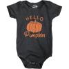 Crazy Dog T-Shirts Hello Pumpkin Baby Bodysuit Funny Newborn Halloween Fall Autumn Lover Jumper