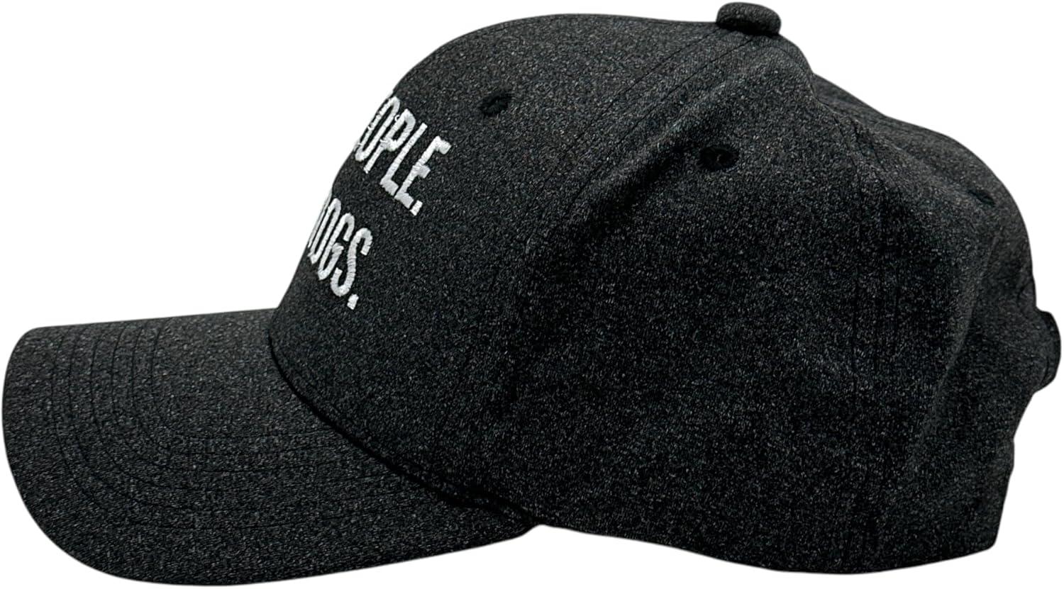 imageFunny Dog Hat Less People More Dogs Embroidered Cap Sarcastic Introvert Humor Hat for Dog Lovers Adjustable Black Novelty Baseball Cap for Men and Women Cool Pet Parent Gift