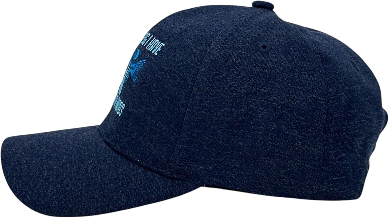 imageFunny Fishing Hats Sarcastic Caps with Cool Designs for FishersHeather Navy Mines So Big