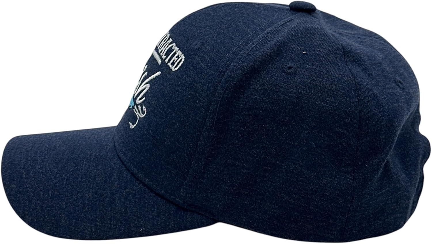 imageFunny Fishing Hats Sarcastic Caps with Cool Designs for FishersNavy Easily Distracted Fish
