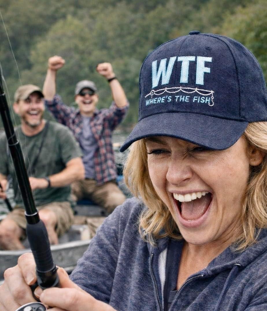 imageFunny Fishing Hats Sarcastic Caps with Cool Designs for FishersNavy Wheres the Fish