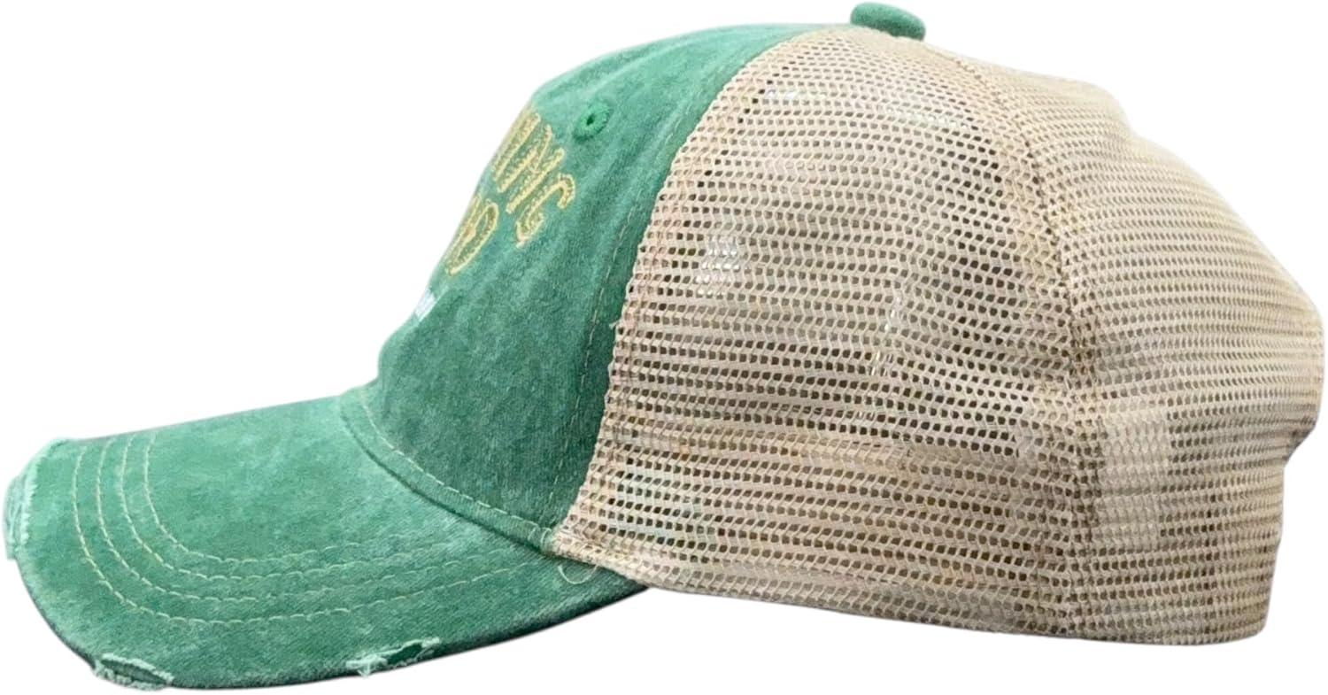 imageFunny Hunting Hats Adjustable Baseball Caps with Sarcastic Jokes for Hunters Campers and HikersTrucker Green Morning Wood