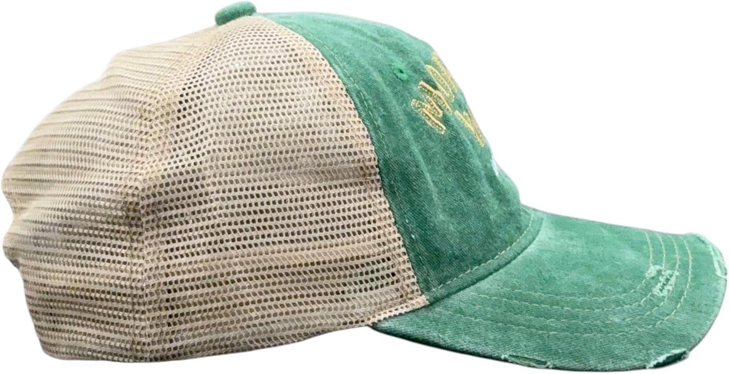 imageFunny Hunting Hats Adjustable Baseball Caps with Sarcastic Jokes for Hunters Campers and HikersTrucker Green Morning Wood