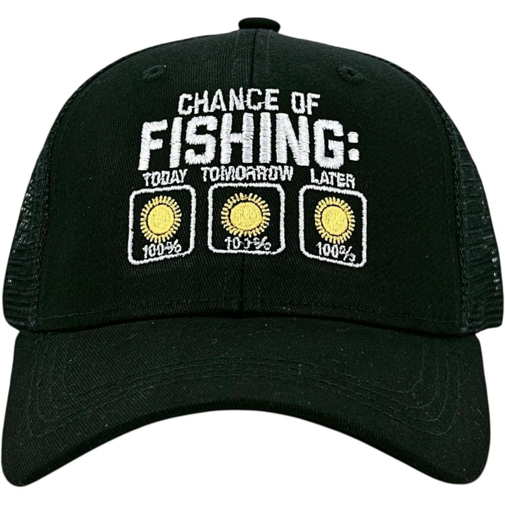 imageFunny Fishing Hats Sarcastic Caps with Cool Designs for FishersHeather Black Chance Fishing
