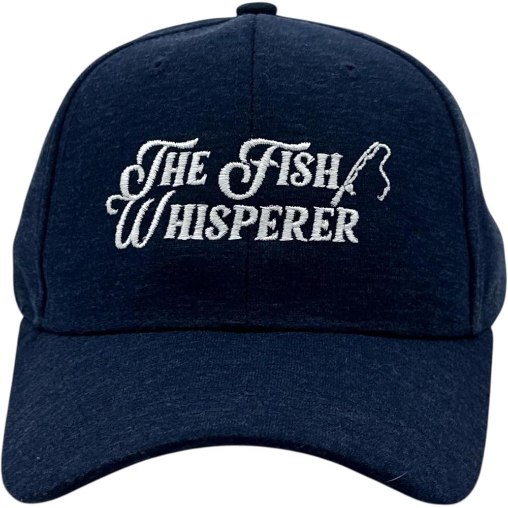imageFunny Fishing Hats Sarcastic Caps with Cool Designs for FishersNavy Fish Whisperer Text