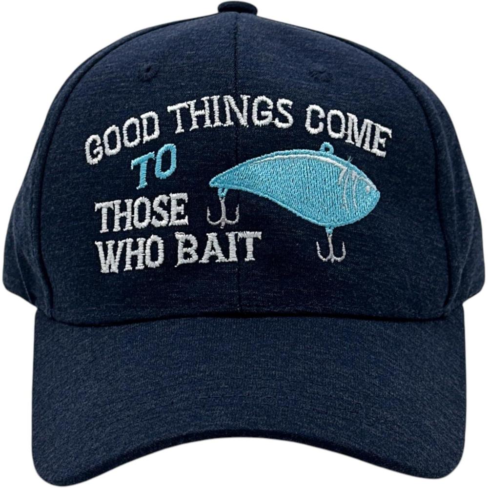 imageFunny Fishing Hats Sarcastic Caps with Cool Designs for FishersNavy Good Things Bait