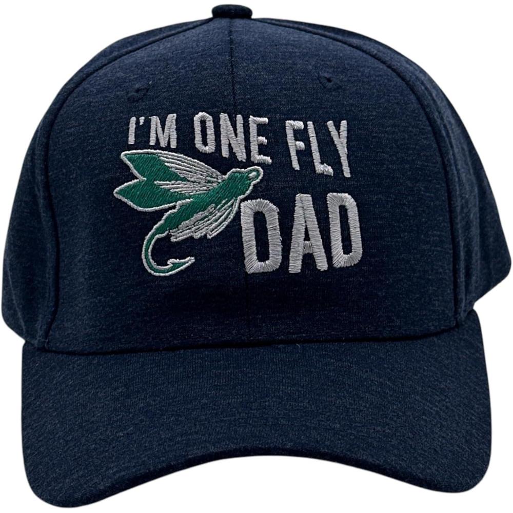 imageFunny Fishing Hats Sarcastic Caps with Cool Designs for FishersNavy One Fly Dad