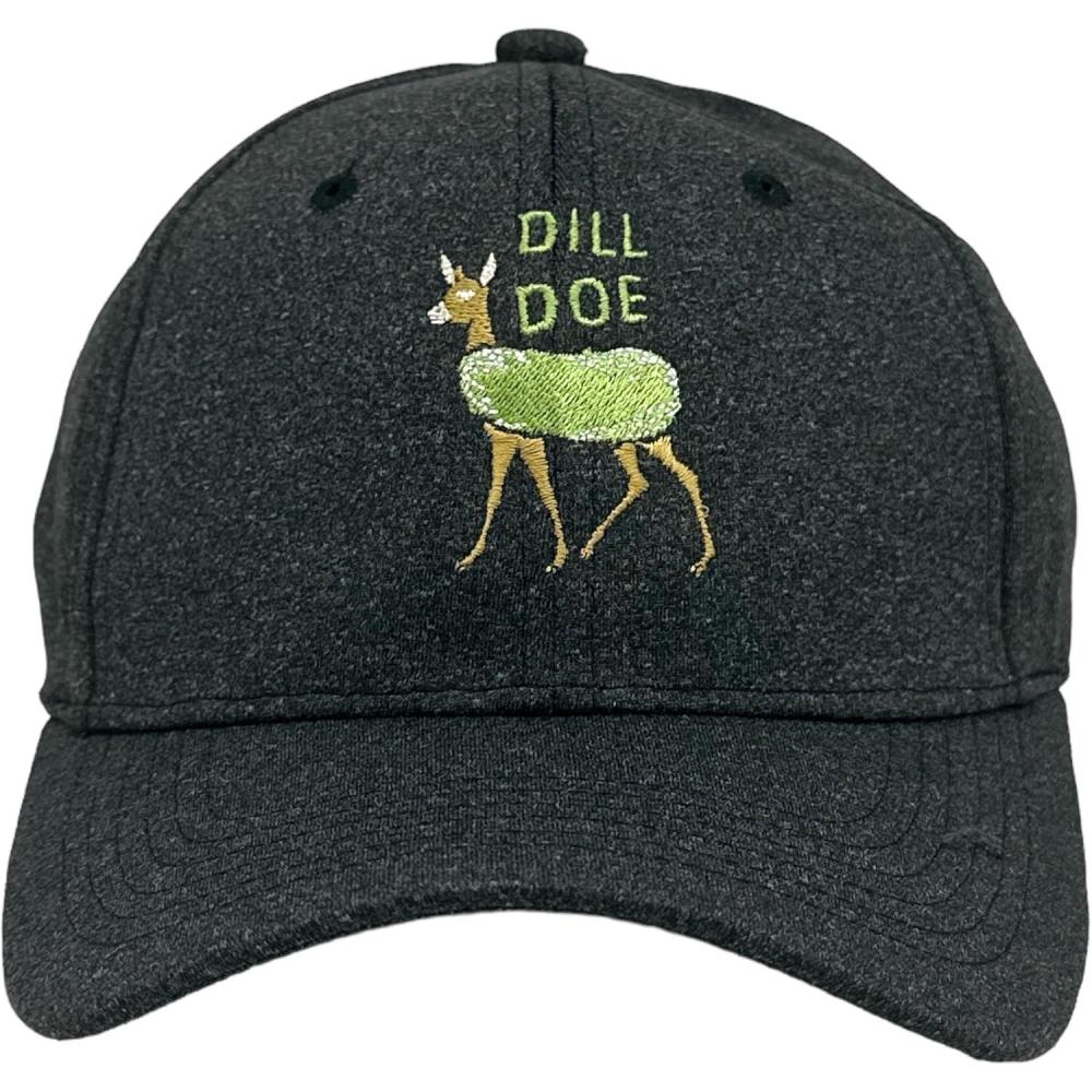 imageFunny Hunting Hats Adjustable Baseball Caps with Sarcastic Jokes for Hunters Campers and HikersBlack Dilldoe