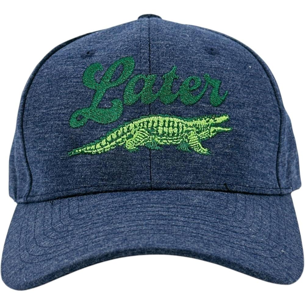 imageLater Alligator Hat Funny Sarcastic Gator Graphic Novelty CapNavy Later Gator