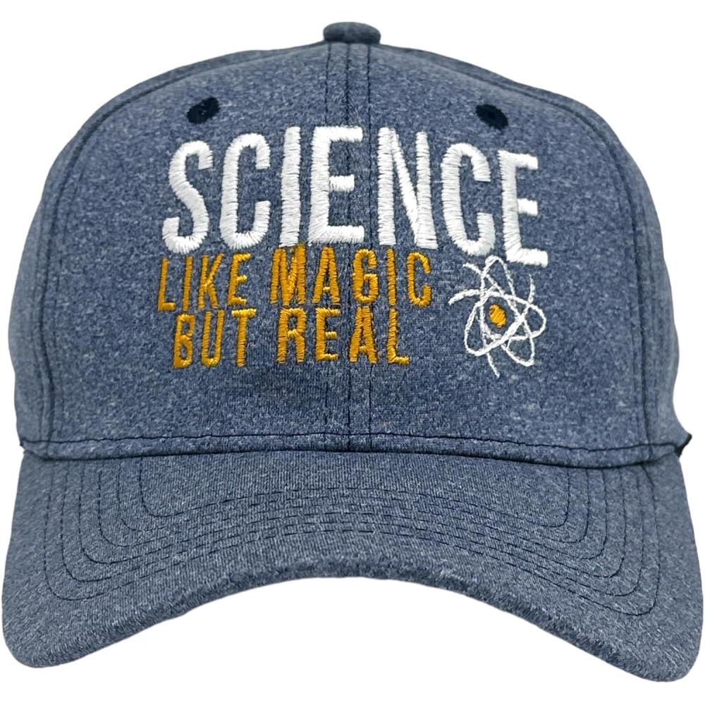 imageScience Like Magic But Real Hat Funny Nerdy Chemistry Joke CapBlue Science