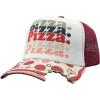 Funny Pizza Hat for Men – Pizza Bite Brim Graphic Cap with Food Themed Print – Mesh Back Novelty Trucker Hat for Comfortable Casual Everyday Wear and Playful Foodie Style Standard