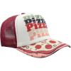 Funny Pizza Hat for Men – Pizza Bite Brim Graphic Cap with Food Themed Print – Mesh Back Novelty Trucker Hat for Comfortable Casual Everyday Wear and Playful Foodie Style Standard