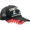 Sometimes Motivation Finds You Hat Funny Sarcastic Shark Graphic Novelty Cap(Black Bite – Motivation Finds You)