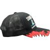 Sometimes Motivation Finds You Hat Funny Sarcastic Shark Graphic Novelty Cap(Black Bite – Motivation Finds You)