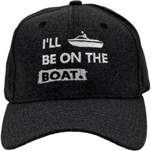 Funny Fishing Hats Sarcastic Caps with Cool Designs for Fishers(Black – Ill Be on the Boat)