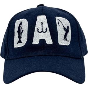 Funny Fishing Hats Sarcastic Caps with Cool Designs for Fishers(Navy – Dad Fishing)