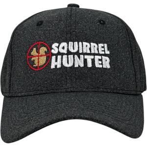 Funny Hunting Hats Adjustable Baseball Caps with Sarcastic Jokes for Hunters Campers and Hikers(Heather Black – Sorry Im Late)