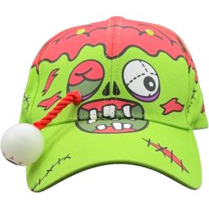 Funny Zombie Hat for Men – Cartoon Zombie Eye Design with 3D Prop Feature – Lightweight Mesh Back Cap for Halloween Style and Everyday Outfits – Novelty Printed Walker Graphic Hat Standard