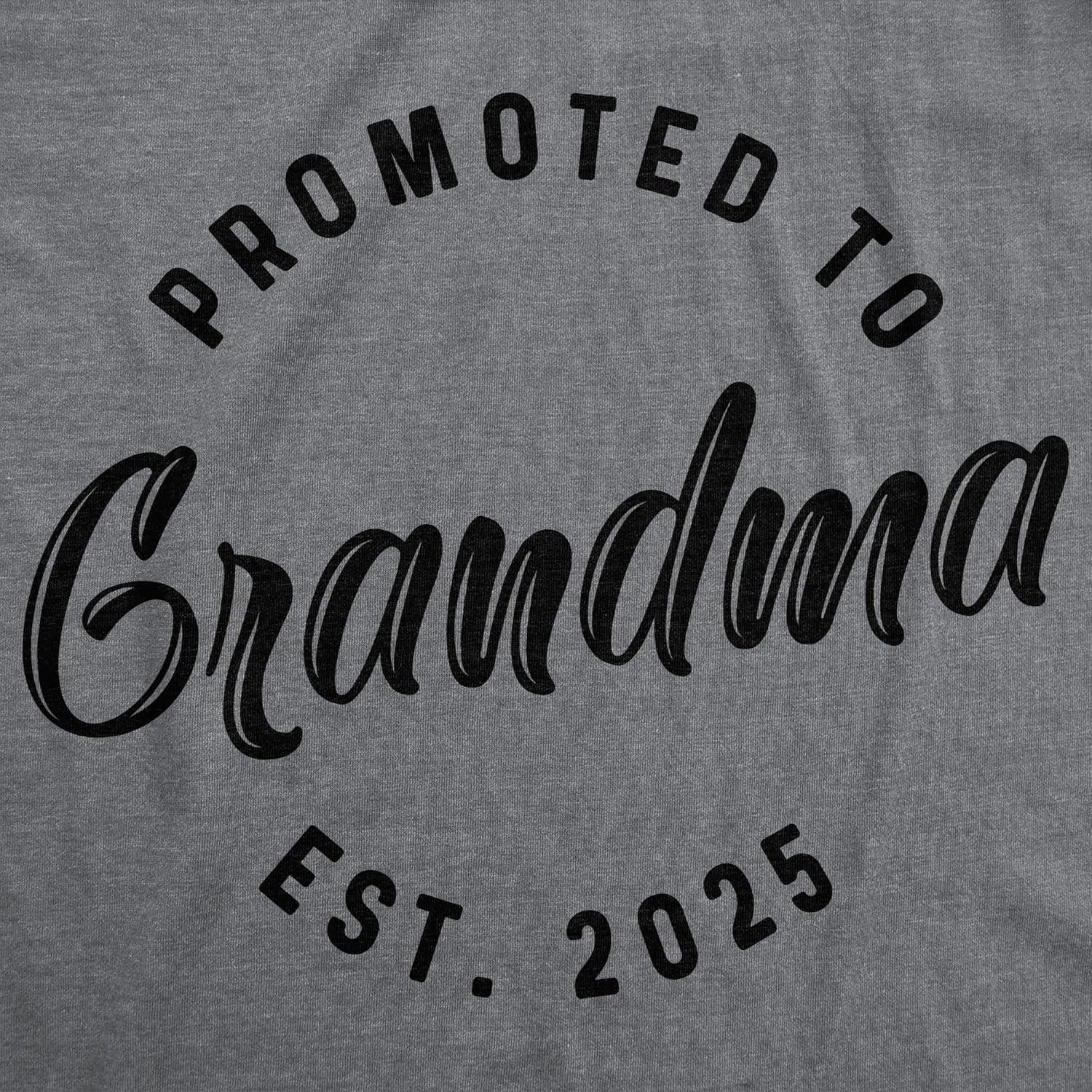 imageWomens Funny T Shirts Promoted to Grandma 2026 and 2025 Cute Family Tee for Ladies2025