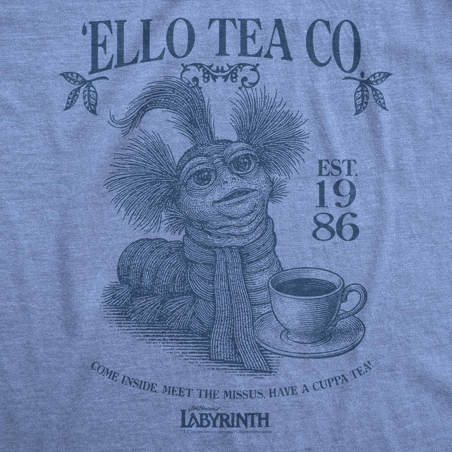 imageWomens Labyrinth T Shirts Cute and Funny Tees from Jim Hensons Labyrinth MovieLight Heather Blue Ello Tea Co