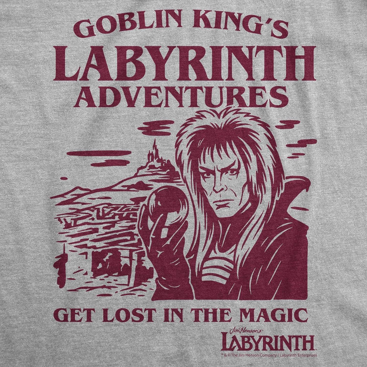 imageWomens Labyrinth T Shirts Cute and Funny Tees from Jim Hensons Labyrinth MovieLight Heather Grey Goblin Kings Adventures