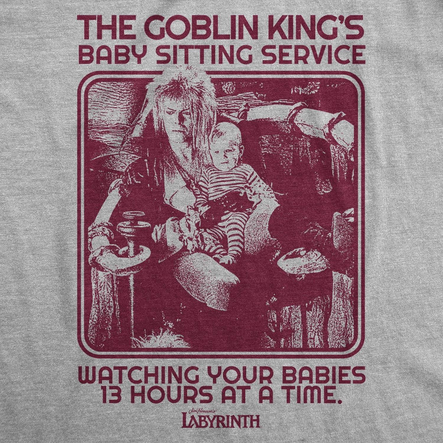 imageWomens Labyrinth T Shirts Cute and Funny Tees from Jim Hensons Labyrinth MovieLight Heather Grey Goblin Kings Babysitting