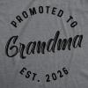 Womens Funny T Shirts Promoted to Grandma 2026 and 2025 Cute Family Tee for Ladies(2026)