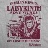 Womens Labyrinth T Shirts Cute and Funny Tees from Jim Henson’s Labyrinth Movie(Light Heather Grey – Goblin Kings Adventures)