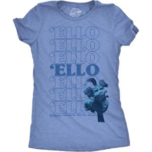 Womens Labyrinth T Shirts Cute and Funny Tees from Jim Henson’s Labyrinth Movie(Light Heather Blue – Ello Repeated)