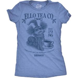 Womens Labyrinth T Shirts Cute and Funny Tees from Jim Henson’s Labyrinth Movie(Light Heather Blue – Ello Tea Co)