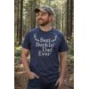 Crazy Dog Mens Funny T Shirt Best Buckin Dad Ever – Fathers Day Tee for Hunting Dad(Heather Black – Buckin Dad)