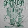 Womens Earth Day Respect Your Mama Funny T Shirts Sarcastic Tee for Ladies(Light Heather Grey – Earth Day)