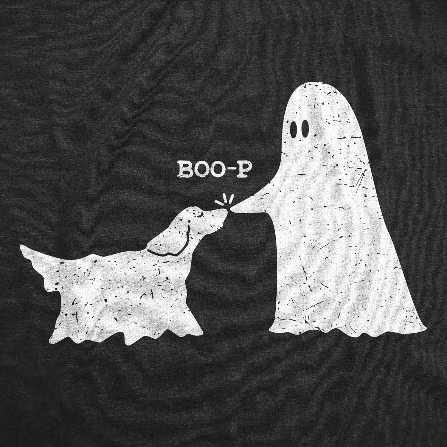 imageWomens Funny T Shirts Boop Sarcastic Halloween Puppy Ghost Graphic Tee for Ladies