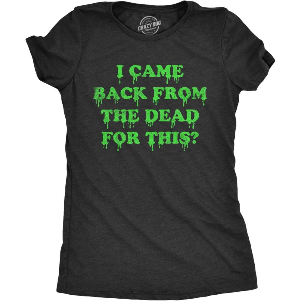 imageWomens Witch T Shirts Funny Wicked Tees with Witchy Designs for LadiesHeather Black Back for This