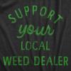 Crazy Dog Mens Funny Adult Humor T Shirts Sarcastic 420 Tees for Guys(Heather Black – Support Local)
