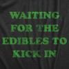 Crazy Dog Mens Funny Adult Humor T Shirts Sarcastic 420 Tees for Guys(Heather Black – Waiting Edibles)