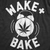 Crazy Dog Mens Funny Adult Humor T Shirts Sarcastic 420 Tees for Guys(Heather Black – Wake Bake)