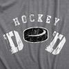 Mens Hockey Dad T Shirt Funny Cool Ice Hockey Puck Graphic Tee for Guys(Dark Heather Grey)