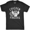 Crazy Dog Mens Funny Adult Humor T Shirts Sarcastic 420 Tees for Guys(Heather Black – Chicken Fingers)