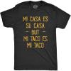 Crazy Dog Mens Funny Adult Humor T Shirts Sarcastic 420 Tees for Guys(Heather Black – Mi Tacos)