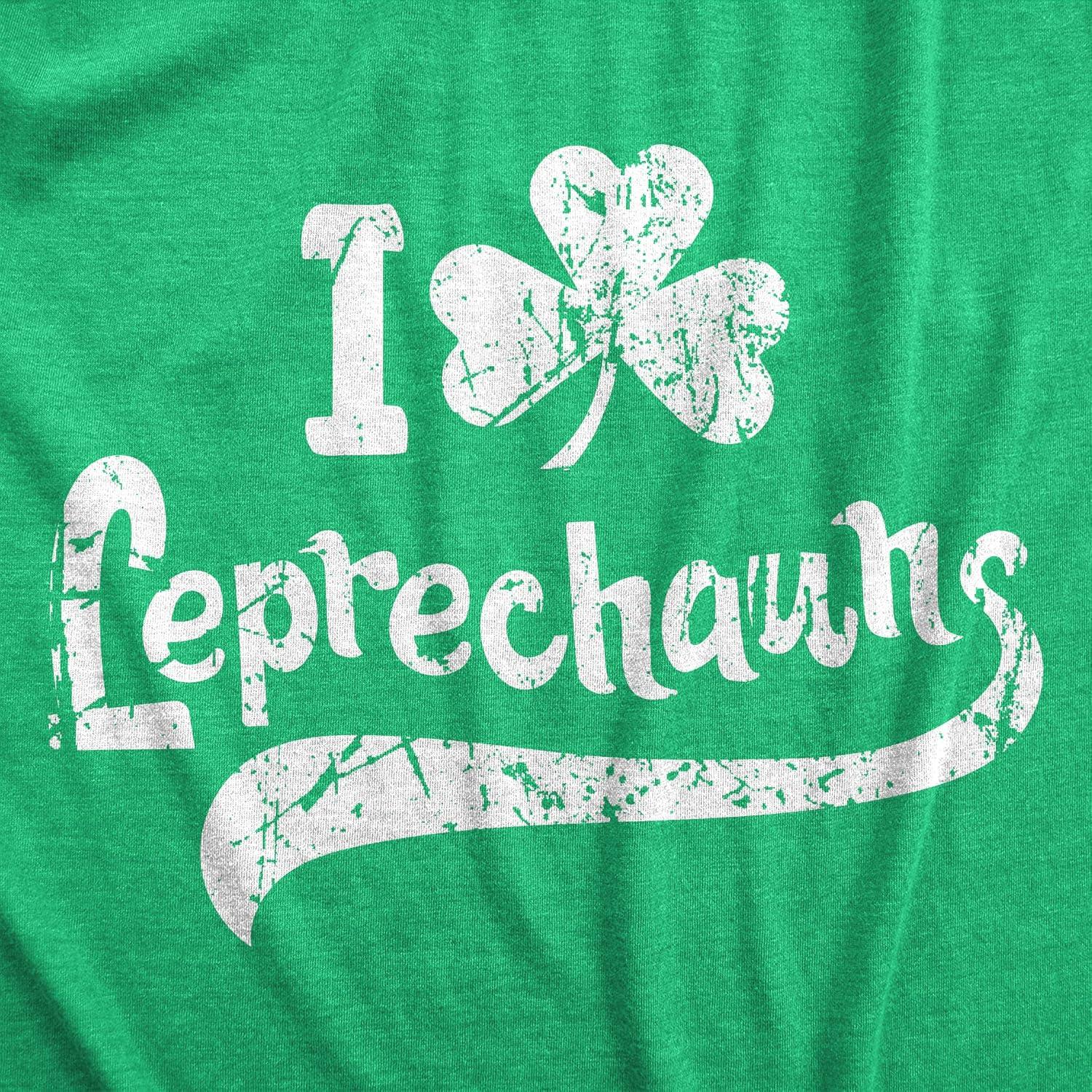 imageWomens I Clover Leprechauns T Shirt Funny Saint Patricks Day Irish Patty TeeHeather Green